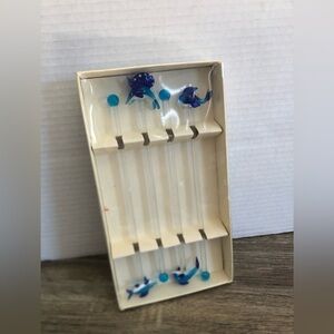 Handblown Glass Marine Animal Stir Sticks